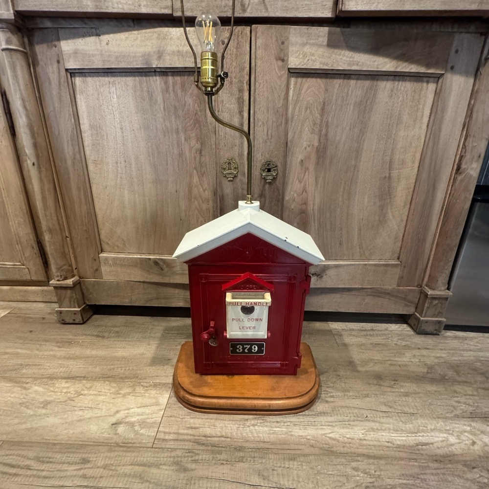 Vintage Red Fire Alarm Lantern